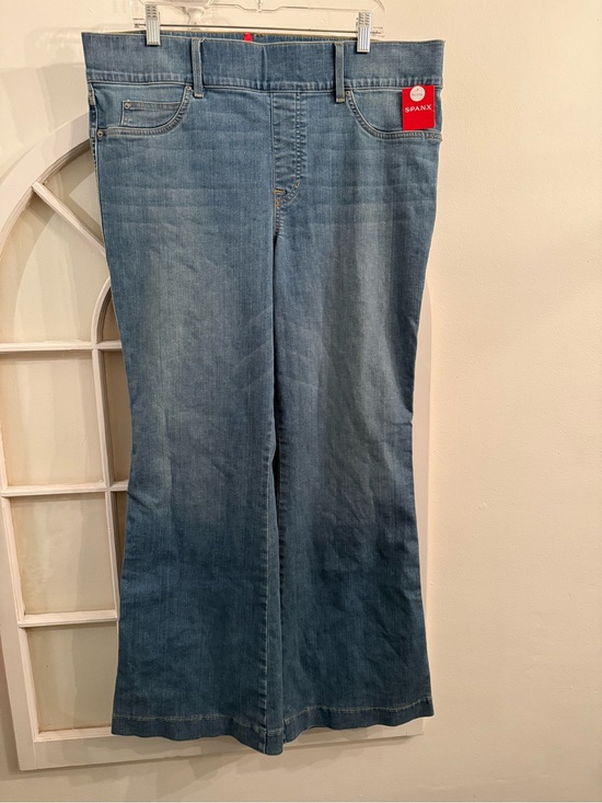 SPANX Denim - SPANX Vintage Indigo Wide Leg Flare Jeans Pull-On Denim Petite 2X NWT Plus Size